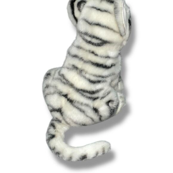 Hansa Creations Plush White Tiger Cub Baby 2015 Realistic Nursery Decor Cat 8" - Picture 6 of 13